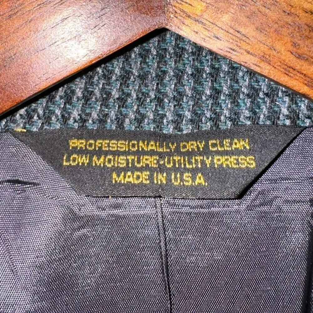 80s Paul Rodon Teal Silk Blend Made in USA Sportcoat 42R